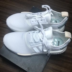 Adidas NMD R1 Boost shoes white/teal/sand